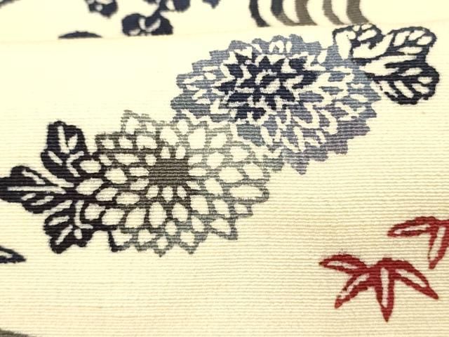 平和屋着物■上質な小紋 型染め 流水花文 正絹 逸品 AAAR7549fy