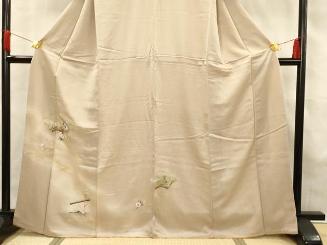 平和屋着物■訪問着 地紙花文 鳥 暈し染め 金彩 正絹 逸品 AAAR7560fy