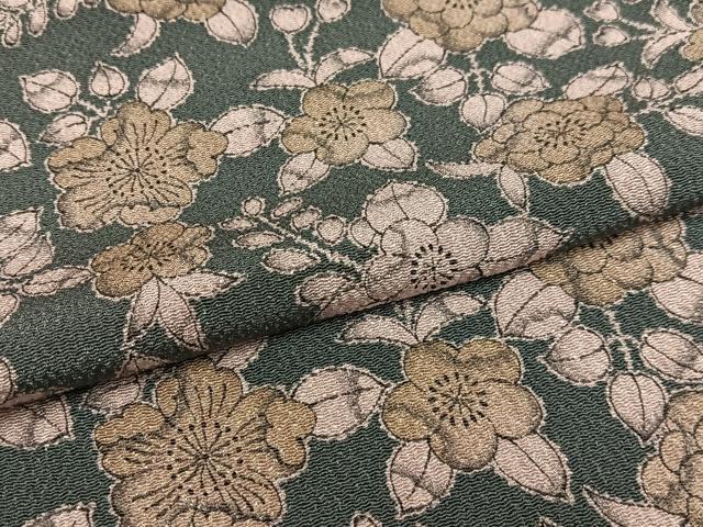 平和屋着物▽上質な小紋 単衣 辻が花 鬼しぼ縮緬 正絹 逸品 AAAS1488oa
