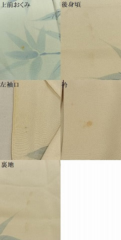 平和屋着物▽訪問着 単衣 草花文 暈し染め 金彩 正絹 逸品 AAAS1491oa