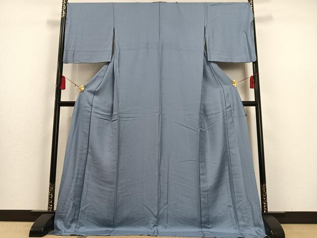 平和屋着物▽上質な色無地 単衣 飛鶴風景地紋 紅碧色 ほていや扱い ロング丈 正絹 逸品 AAAS1493oa