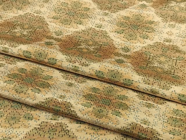 平和屋着物▽上質な紬 単衣 飾花文 正絹 逸品 AAAS1511oa