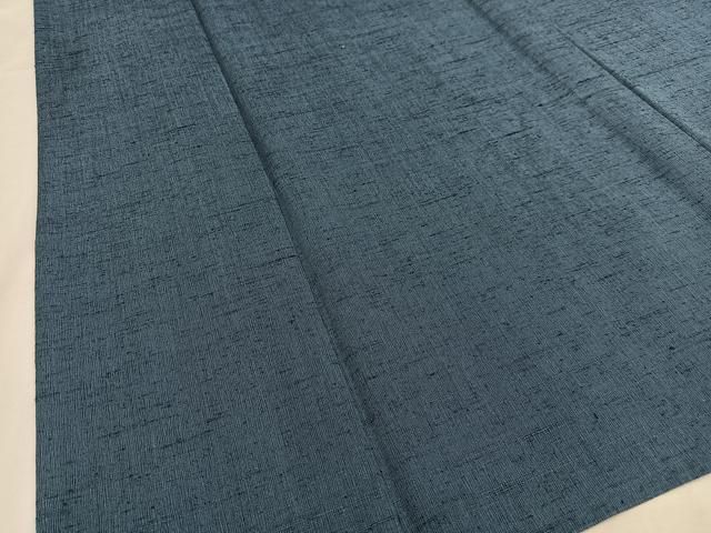 平和屋着物▽男性 紬 単衣 御召御納戸色 伊勢丹扱い ウール AAAS1521oa