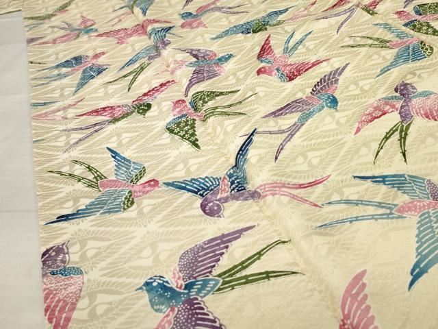 平和屋着物■訪問着 群鳥 正絹 逸品 AAAS1691ru
