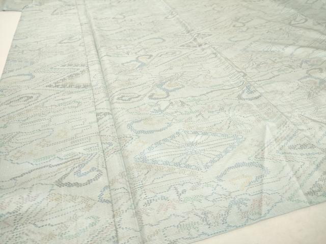 平和屋着物▽本場大島紬 単衣 7マルキ 切嵌吉祥文 正絹 逸品 AAAS3048iu