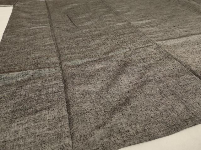 平和屋着物▽上質な紬 単衣 鉛色 正絹 逸品 未使用 AAAS3082iu