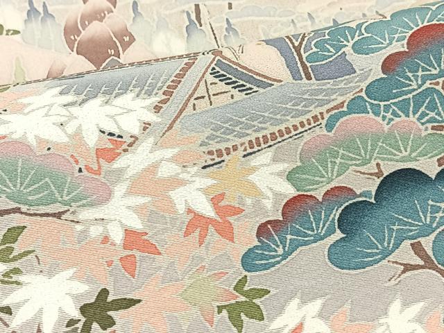 平和屋着物■豪華黒留袖 作家物 風景文 暈し染め 正絹 逸品 AAAS3869es