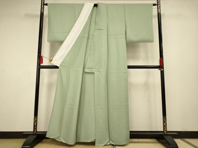 平和屋着物▽上質な色無地 単衣 夏虫色 正絹 逸品 AAAS4971fy