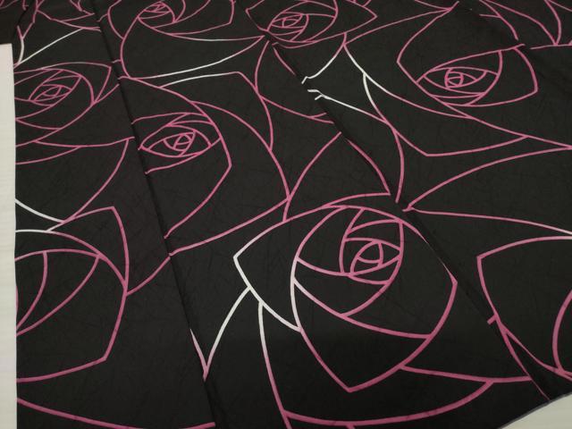 平和屋着物●上質な小紋 薔薇 正絹 逸品 AAAS6673ck
