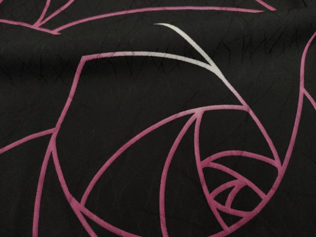 平和屋着物●上質な小紋 薔薇 正絹 逸品 AAAS6673ck