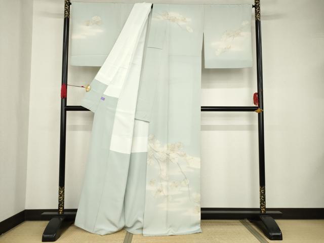平和屋着物●訪問着 松 金彩 正絹 逸品 AAAS6676ck