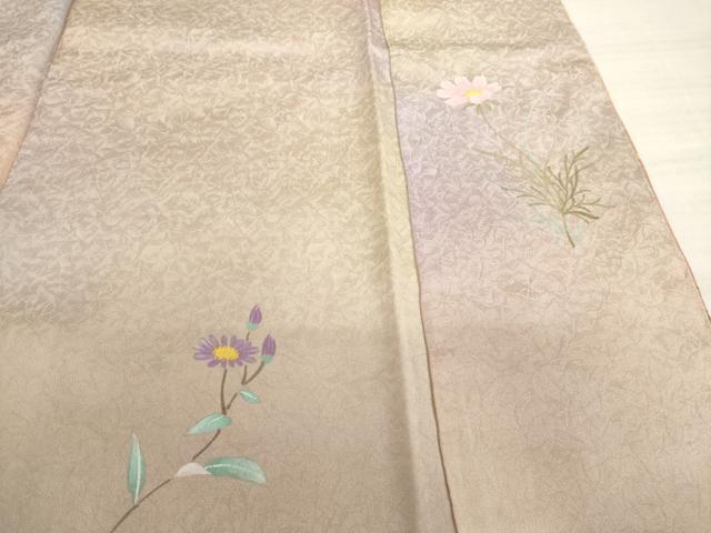 平和屋着物●紙芸創作者・横山優 和紙 訪問着 草花文 暈し染め 正絹 逸品 未使用 AAAS6678ck