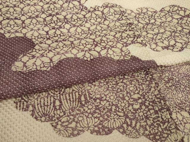 平和屋着物●訪問着 総絞り 雲重ね文 正絹 逸品 AAAS6706ck