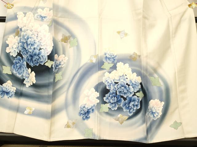 平和屋着物▽訪問着 単衣 舞花文 金銀彩 正絹 逸品 AAAS7437iu
