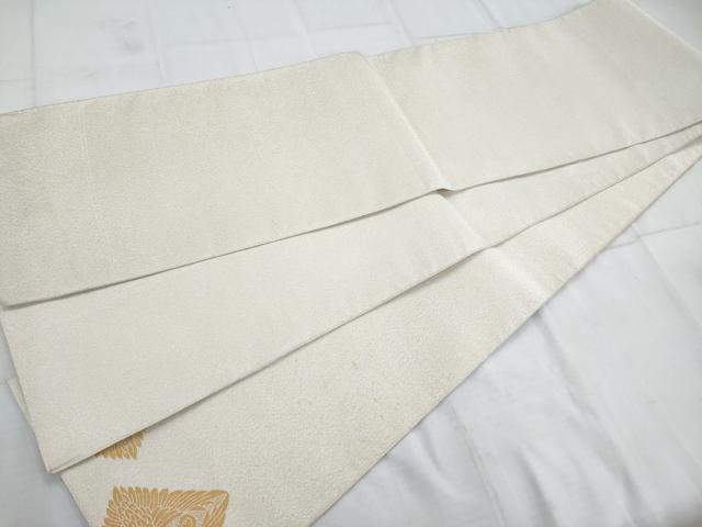 平和屋着物◎太鼓柄袋帯 綴れ 双鶴天井文 金銀糸 正絹 逸品 AAAS8603cx