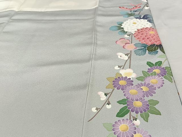 平和屋着物●豪華振袖 友禅 作家物 正道 花車文 暈し染め 正絹 逸品 AAAT0211zg