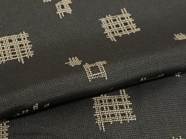 平和屋着物●本場染大島紬 井桁絣文様 正絹 逸品 AAAT0559zg