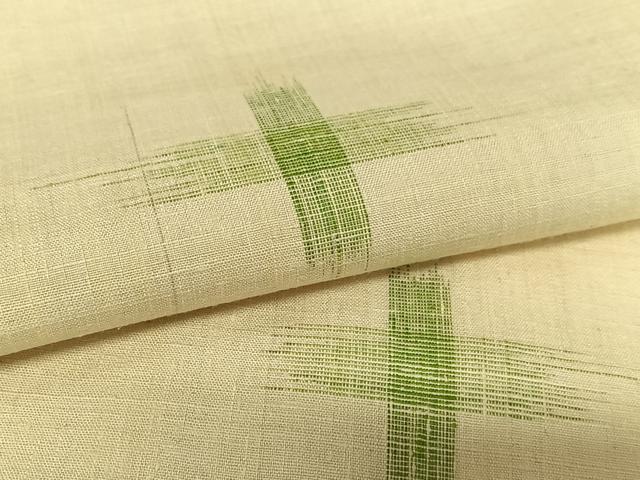 平和屋着物●上質な紬 十字絣 正絹 逸品 AAAT0569zg