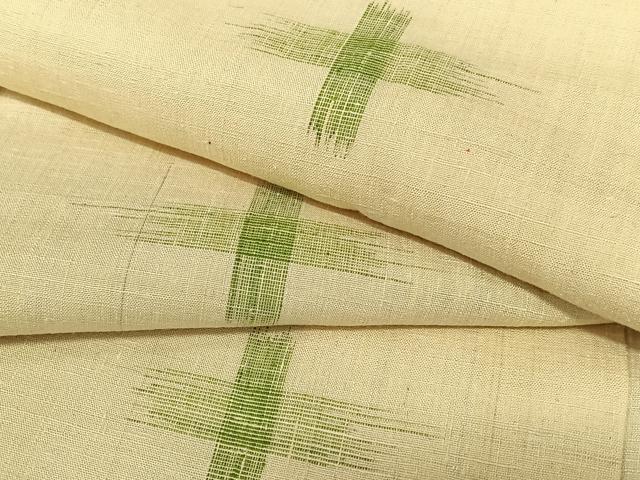 平和屋着物●上質な紬 十字絣 正絹 逸品 AAAT0569zg