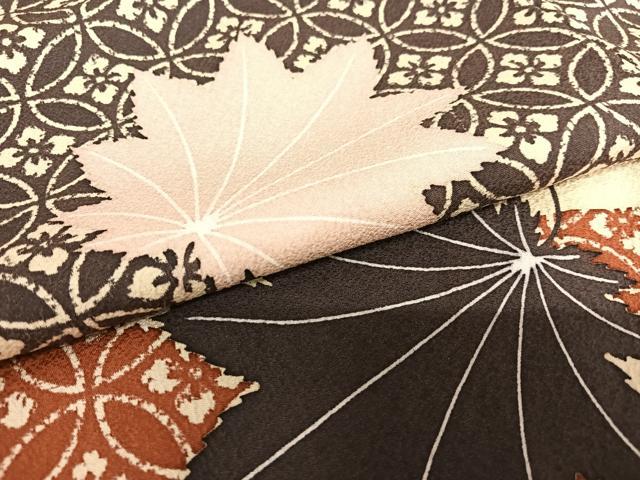 平和屋着物●染色の魔術師 染乃座・大久保玄才 そめのざ玄才 訪問着 舞葉文 正絹 逸品 AAAT0573zg