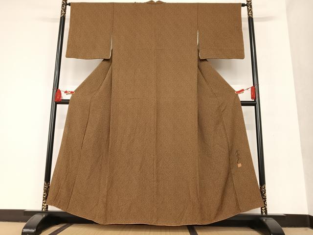 平和屋着物●染色作家 斉藤三才 小紋 小花尽くし 正絹 逸品 AAAT0655zg