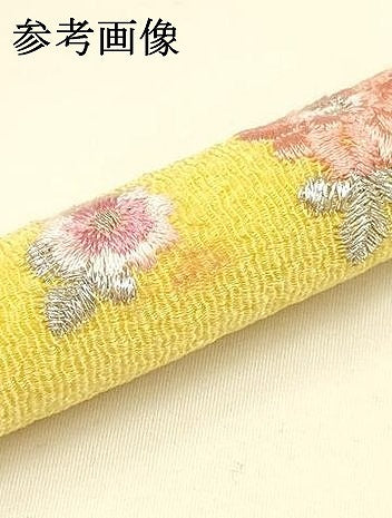 平和屋着物●和装小物 振袖用帯締め 丸ぐけ 刺繍 花柄 小田巻 金銀糸 逸品 AAAT2162ay