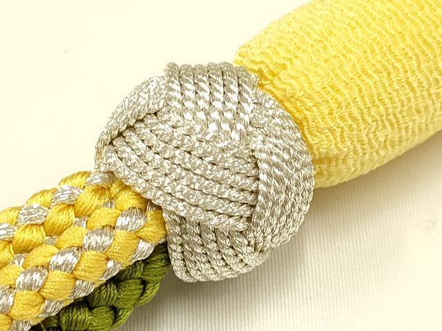 平和屋着物●和装小物 振袖用帯締め 丸ぐけ 刺繍 花柄 小田巻 金銀糸 逸品 AAAT2162ay