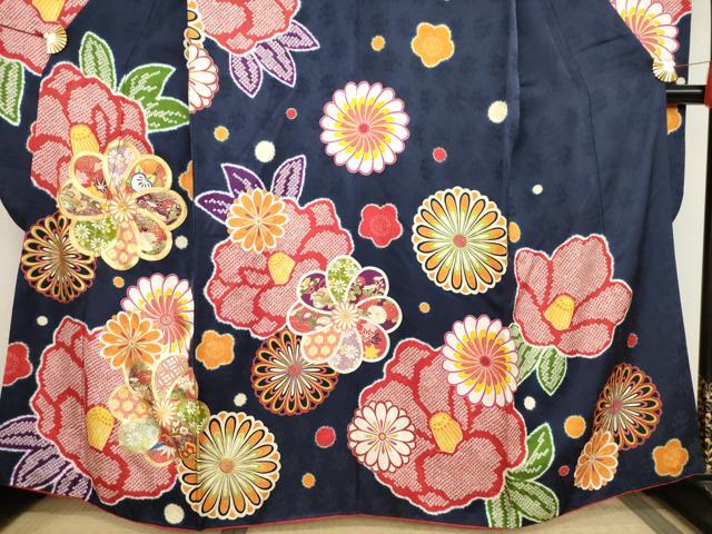 平和屋着物●豪華振袖 駒刺繍 絞り 吉祥舞花文 金彩 正絹 逸品 AAAT2215ck