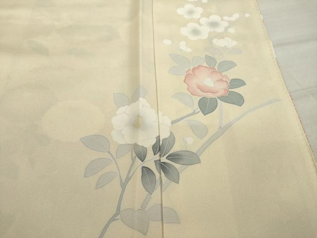 平和屋着物●訪問着 友禅 作家物 枝花文 暈し染め 正絹 逸品 AAAT2259ck