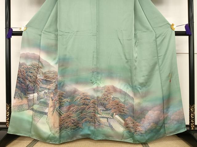 平和屋着物●染織界の匠 村松祥三 色留袖 手描き 東大寺 二月堂参道 暈し染め 金彩 正絹 逸品 AAAT3007np