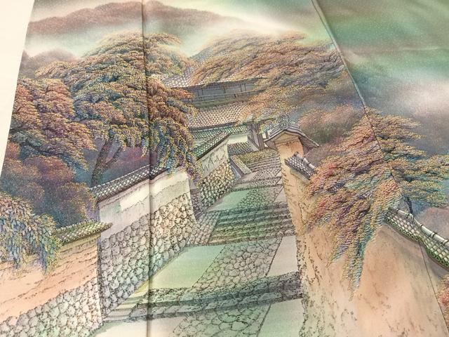 平和屋着物●染織界の匠 村松祥三 色留袖 手描き 東大寺 二月堂参道 暈し染め 金彩 正絹 逸品 AAAT3007np