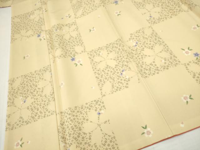 平和屋着物●小紋 舞桜文 洗える着物 AAAT4395ma