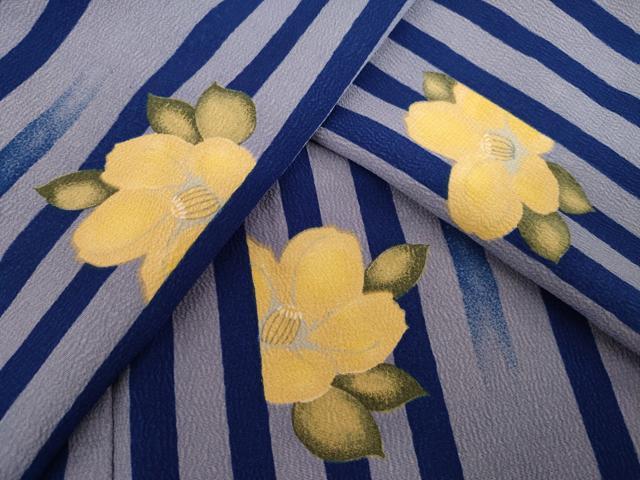 平和屋着物●上質な小紋 椿 正絹 逸品 AAAT5188ck