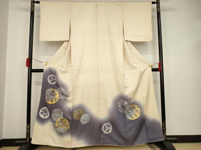 平和屋着物●豪華色留袖 立波丸文 暈し染 金銀糸 金彩 正絹 逸品 AAAT5197ck