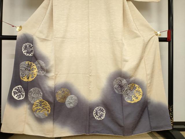 平和屋着物●豪華色留袖 立波丸文 暈し染 金銀糸 金彩 正絹 逸品 AAAT5197ck