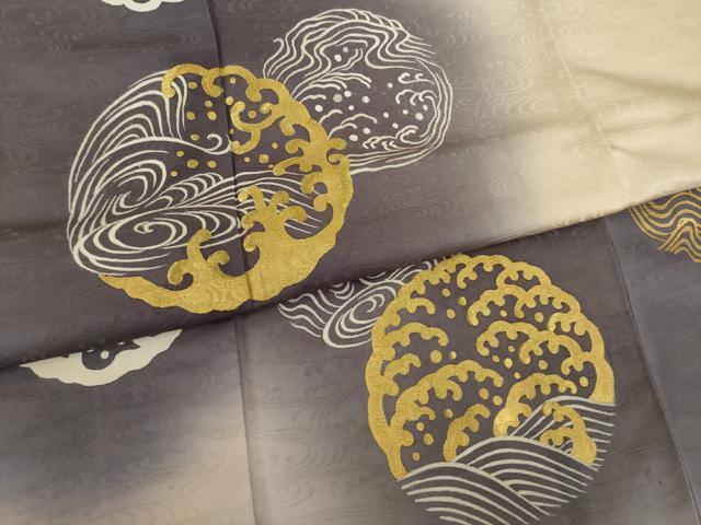 平和屋着物●豪華色留袖 立波丸文 暈し染 金銀糸 金彩 正絹 逸品 AAAT5197ck