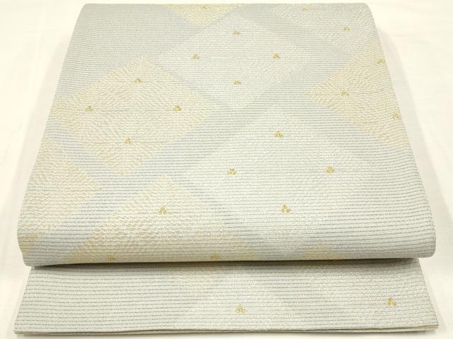 平和屋本店●六通柄袋帯 松菱文 金銀糸 正絹 逸品 AAAT6556ay