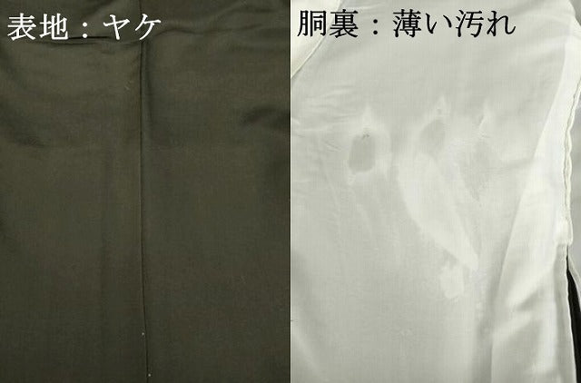 平和屋着物■豪華黒留袖 駒刺繍 双鶴松文 金彩 正絹 逸品 AAAT7659ma