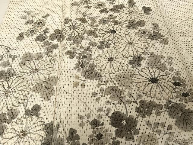 平和屋着物●訪問着 中国三大刺繍 相良刺繍 紬地 手描き 草花文 正絹 逸品 AAAT9403np