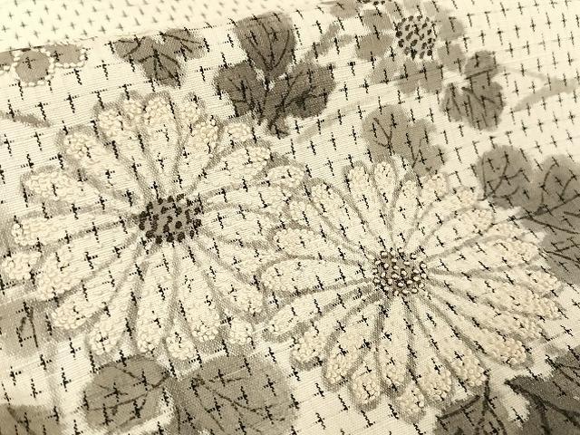 平和屋着物●訪問着 中国三大刺繍 相良刺繍 紬地 手描き 草花文 正絹 逸品 AAAT9403np