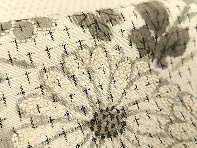 平和屋着物●訪問着 中国三大刺繍 相良刺繍 紬地 手描き 草花文 正絹 逸品 AAAT9403np