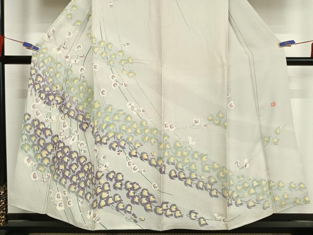 平和屋着物●訪問着 友禅 青木駿光 枝花文 正絹 逸品 AAAT9461np