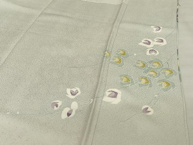 平和屋着物●訪問着 友禅 青木駿光 枝花文 正絹 逸品 AAAT9461np