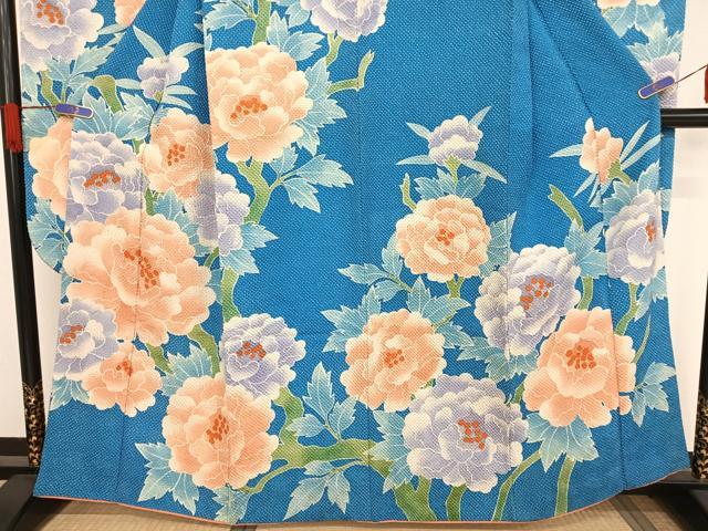 平和屋着物●名門 藤娘きぬたや・総絞り 振袖 草花文 正絹 逸品 AAAT9464np
