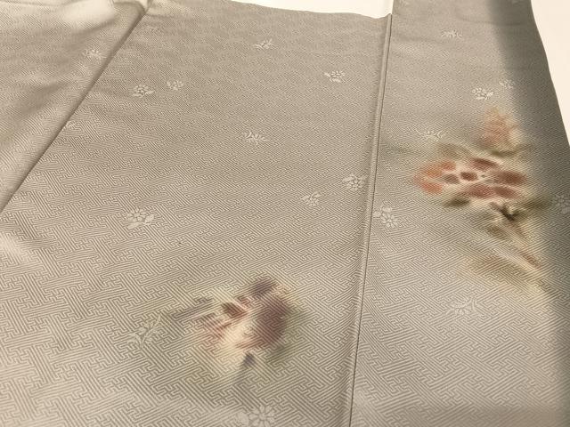 平和屋着物●内田陽一郎 訪問着 孔雀草花文 暈し染め 正絹 逸品 AAAU0050np