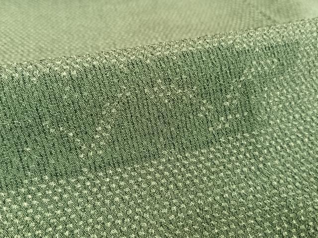 平和屋着物●白鷹お召 霞花文 正絹 逸品 AAAU0074np