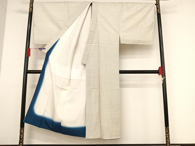 平和屋着物●男性 結城紬 アンサンブル 100亀甲 キングサイズ 正絹 逸品 AAAU0078np