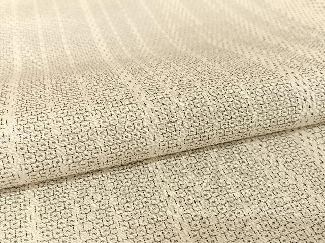 平和屋着物▽本塩沢 単衣 110亀甲 幾何学文様 正絹 逸品 AAAU0080np