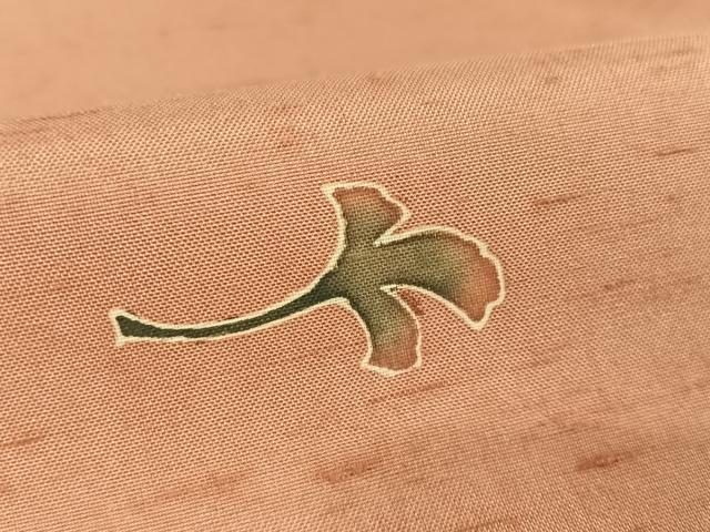 平和屋着物●色留訪問着 友禅 紬地 童子 正絹 逸品 AAAU0107np