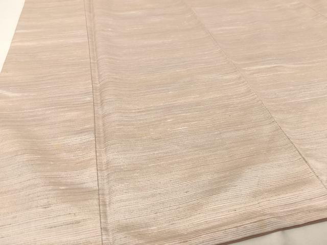 平和屋着物●紅花紬 米沢 竹股工房 紅下染 華かすみ紬 縞 証紙付き 正絹 逸品 AAAU0219np